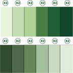 24 Sheets Sage Green Pattern Paper 12" x 12" Assorted Sage Green Scrapbook Paper Pad Double-Sided Gradient Colors Solid Core Patterned Decorative Craft Papers for Prints DIY Arts Crafts Making School