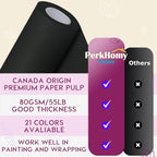 SMART&CASUAL 15" x 450" (37.5') Kraft Paper Roll for Art Craft Supplies Gift Wrapping Moving Packing Kids Painting Drawing Paint Easel Poster Chart Paper (Black, 15" W x 450" L (37.5'))