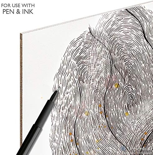 Ampersand Art Supply Wood Gesso Artist Painting Panel: Primed Smooth, 12" x 16", 1/8" Flat Profile