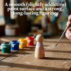 Wood Peg Dolls, 2-3/4 Inch Gnome Shape Wooden Peg People, Pack of 25 Wood Dolls for Play, Strong Birch Wooden People Figures for Crafts