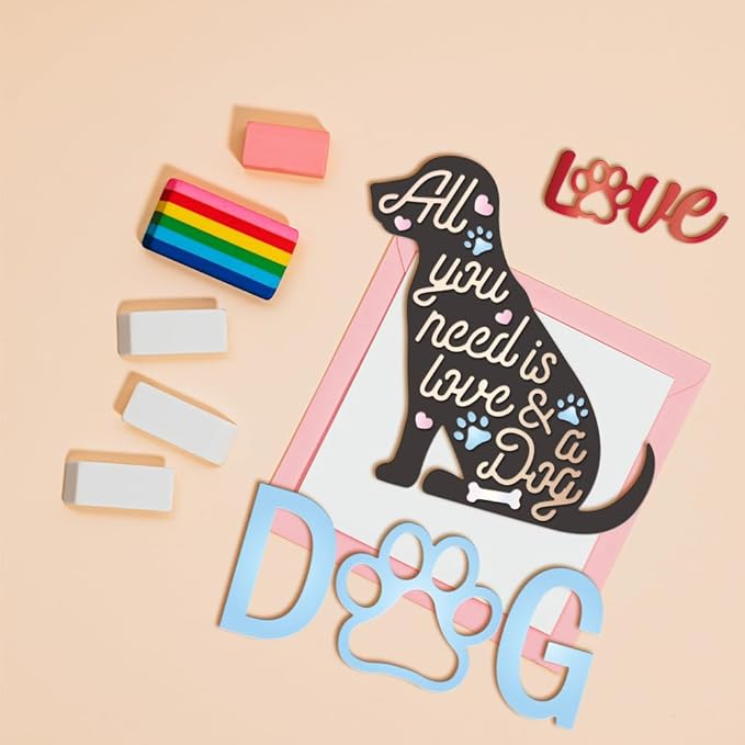 GLOBLELAND Cat and Dog Shaker Cutting Dies for Card Making Pet Paw Shaker Cut Die for DIY Scrapbooking Journal Embossing Paper Craft Decor