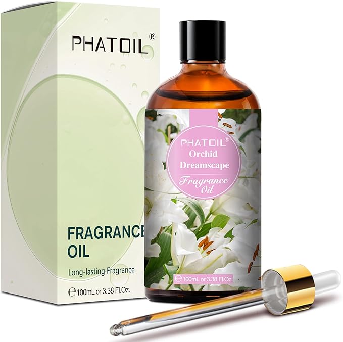 PHATOIL Orchid Dreamscape Fragrance Oils for Aromatherapy, 3.38FL.OZ Diffuser Oils for Home, Perfect for Aromatherapy, Humidifiers, Yoga, DIY Candle and Soap Making - 100ml