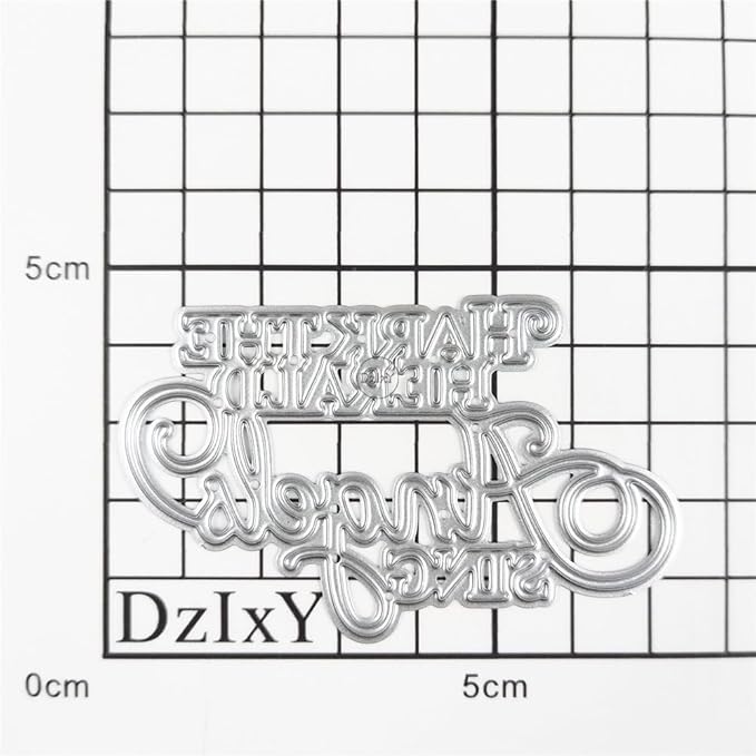 DzIxY Word Hark The Herald Sing Metal Cutting Dies for Card Making Kit Embossing Paper Die Cuts Scrapbook Machine Stencils Storage Pockets Supplies