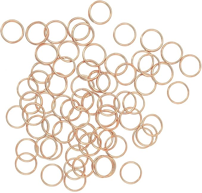 Mandala Crafts 16mm Rose Gold Color Metal Lobster Clasps for Jewelry Making - 100 Lobster Claw Clasps with Jump Rings Jewelry Findings Kit for Necklaces Bracelets Charms Fasteners