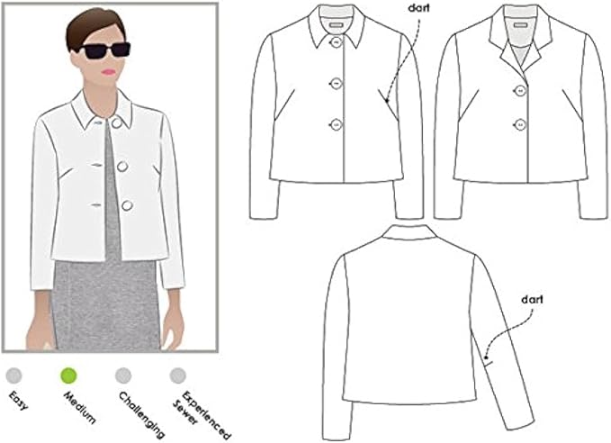 Style Arc Sewing Pattern - Harriet Jacket (Sizes 18-30)