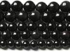 10MM 72pcs Natural Black Obsidian Stone Energy Healing Beads Round Loose Beads for Jewelry Making Bracelet 2 Strands 32"