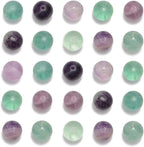 NCB 200pcs 6mm Colorful Fluorite Loose Beads for Jewelry Making, Natural Semi Precious Beads Round Smooth Gemstones Spacer Beads Charms for Necklaces Bracelets (Colorful Fluorite, 6mm 200Beads)