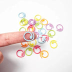 Wonafa 30pcs Spiral Stitch Markers for Knitting & Crochet, Metal, Adults
