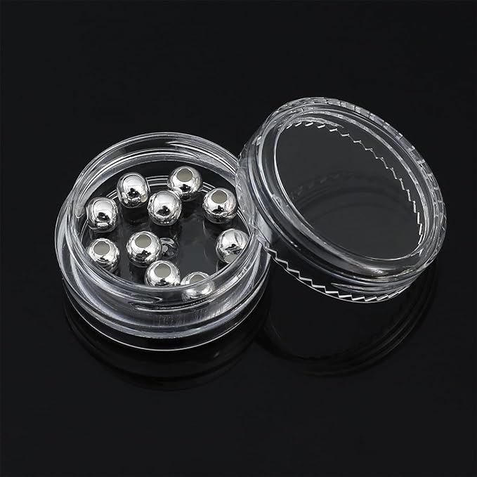 925 Sterling Silver Round Beads 5mm 10pcs for Jewelry Making Findings