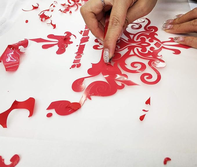 guangyintong Heat Transfer Vinyl Red HTV Rolls, 12" x 10ft Red Iron on Vinyl for T-Shirts, Matte Surface Red HTV Vinyl for All Cutter Machine Easy to Cut & Weed for Heat Vinyl DIY Design