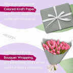 SMART&CASUAL 15" x 450" (37.5') Kraft Paper Roll for Art Craft Supplies Gift Wrapping Moving Packing Kids Painting Drawing Paint Easel Poster Chart Paper (Light Grey, 15" W x 450" L (37.5'))