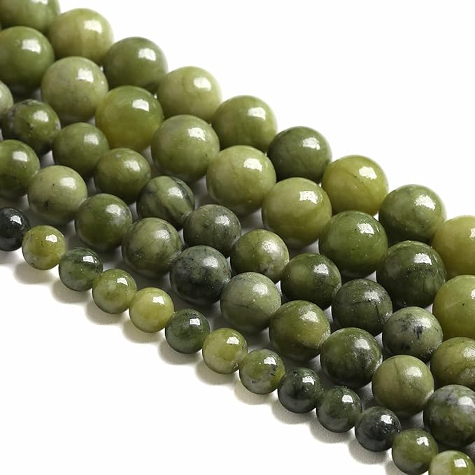 4MM 88PCS Natural Stone Chinese Green Jade Loose Beads for Jewelry Making DIY Bracelet Necklace 1 Strand
