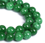 6MM 60PCS Natural Stone Green Cloudy Jade Spacer Loose Beads for Jewelry Making DIY Bracelet Necklace 1 Strand 15’’
