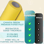 SMART&CASUAL 15" x 450" (37.5') Kraft Paper Roll for Art Craft Supplies Gift Wrapping Moving Packing Kids Painting Drawing Paint Easel Poster Chart Paper (Lemon Yellow, 15" W x 450" L (37.5'))