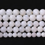 6MM 60PCS Natural Stone White Moonstone Gemstone Semi Precious Beads for Jewelry Making DIY Bracelet