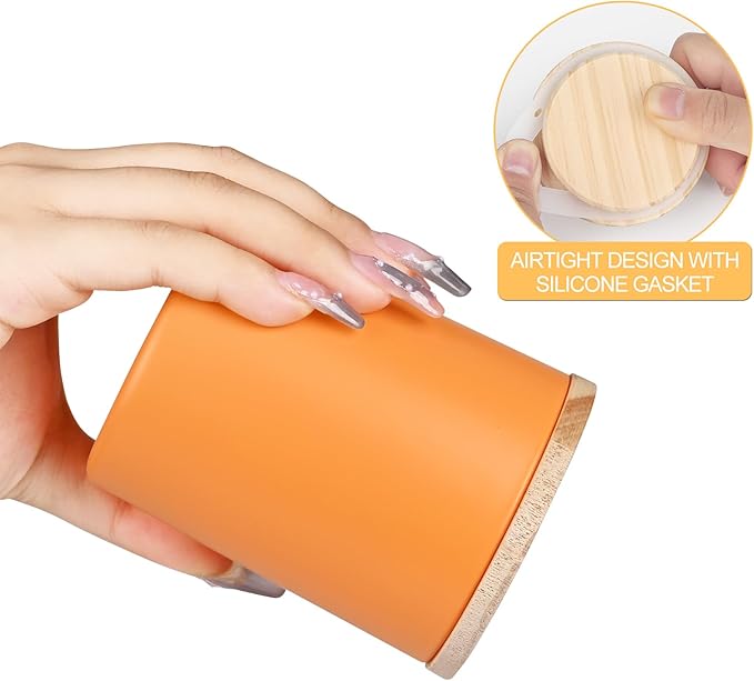 SHOWIN Thick Candle Jars for Making Candles 12 Pcs, 7 OZ Empty Jars with Wood Lids for Candle Making, Sample Container, Fall