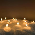 NICEME Customized Powder Candle Making Kit, 5.5Lb/ 2.5kg Refillable Beaded Wax Sand All Natural Reusable DIY Pearled Candle Making Kit Self Extinguish Candle with 100 Wicks & 2 Wick Centering Devices