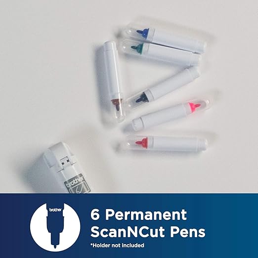 Brother ScanNCut SDX125E Electronic DIY Cutting Machine with Scanner, Plus Universal Pen Holder and Color Pen Set