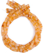 Natural Yellow Jade Spacer Beads Caps Loose Semi Gemstone for Beading Jewelry Making 6mmx3mm 38cm