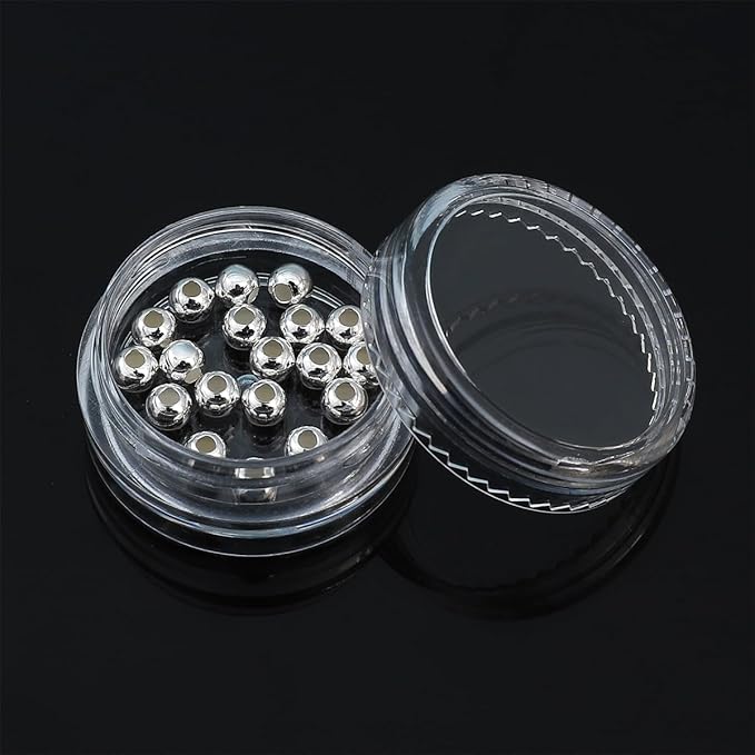 925 Sterling Silver Round Beads 4mm 20pcs for Jewelry Making Findings