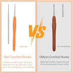 1.75 mm Crochet Hook, Ergonomic Handle for Arthritic Hands, Extra Long  Knitting Needles for Beginners and Crocheting Yarn (1.75 mm)