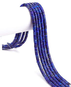 Natural Lapis Lazuli Spacer Beads Caps Loose Semi Gemstone for Beading Jewelry Making 6mmx3mm 38cm