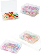 Plastics Locking Stitch Markers for Crocheting and Knitting with Storage Box