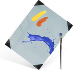 Glass Palette for Oil Painting 12 x 9 Inches, Grey Paint Mixing Palette for Acrylic Painting, Painting Supplies for Use with All Art Media, Artists, Adults