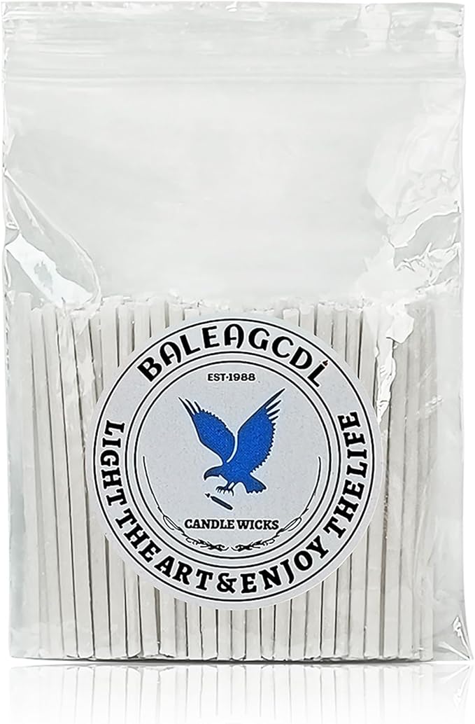 Pearled Candle Extra Wicks 50 Pack for Pearled Candle Making - 2 Inch White Cotton Candle Wicks for Candle Making DIY