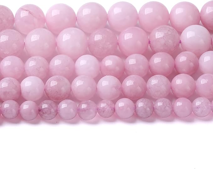 6MM 60PCS Kunzite Beads Round Loose Beads for Jewelry Making DIY Bracelet Necklace Crystal
