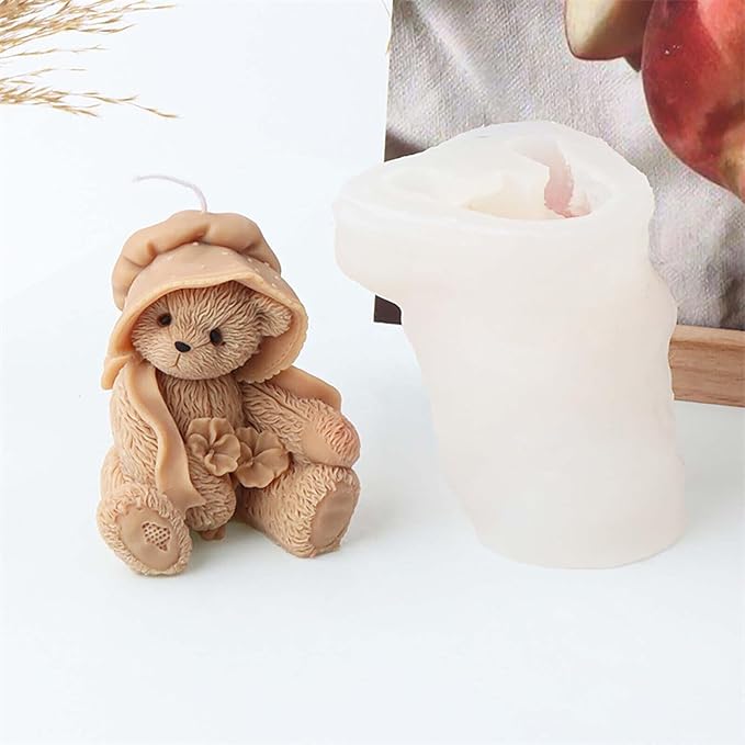 Bear Molds Bear Resin Mold - Resin Casting Silicone Molds for Home Decor & Candle Making Wave Spiral Mold