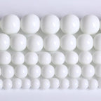 10MM Natural Stone White Porcelain Agate Beads Round Loose Stone Beads for Jewelry and Bracelets Making 72pcs 2 Strands 32"