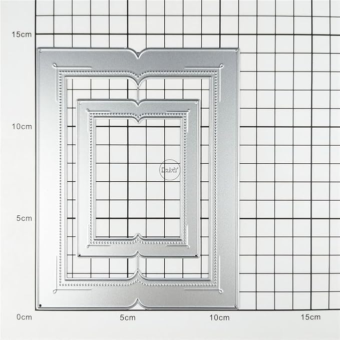 DzIxY Two Sizes of Square Border Metal Cutting Dies for Card Making Kit Embossing Paper Die Cuts Set Scrapbook Stencils Supplies Machine Templates
