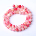 8MM 46PCS Pink Tourmaline Jade Stone Beads for Jewelry Making DIY Bracelet Necklace 15"