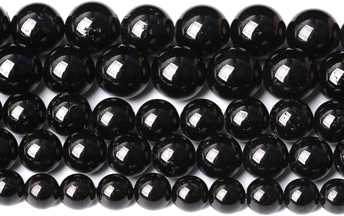 10MM 36PCS Natural Black Tourmaline Gemstone A Grade Beads for Jewelry Making DIY Bracelet Crystal 1 Strand