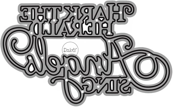 DzIxY Word Hark The Herald Sing Metal Cutting Dies for Card Making Kit Embossing Paper Die Cuts Scrapbook Machine Stencils Storage Pockets Supplies
