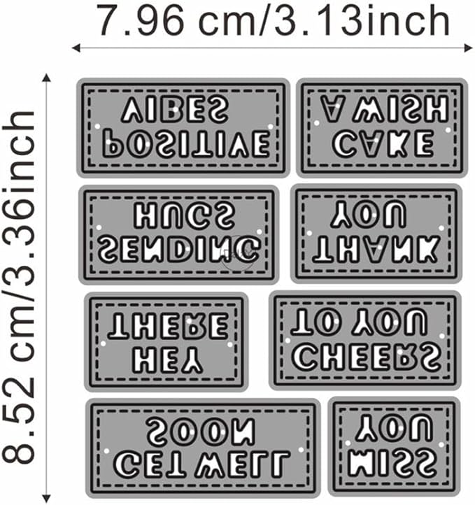 DzIxY Blessing Words Cheers to You Metal Cutting Dies for Card Making Kit Embossing Paper Die Cuts Set Scrapbook Stencils Supplies Machine Templates