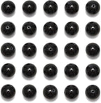 NCB Natural Stone Beads - 100pcs 8mm Round Black Onyx Agate Loose Gemstone Real Stone Beading DIY Charm Smooth Beads for Bracelet Necklace Jewelry Making (Black Onyx Agate, 8mm, 100Beads)