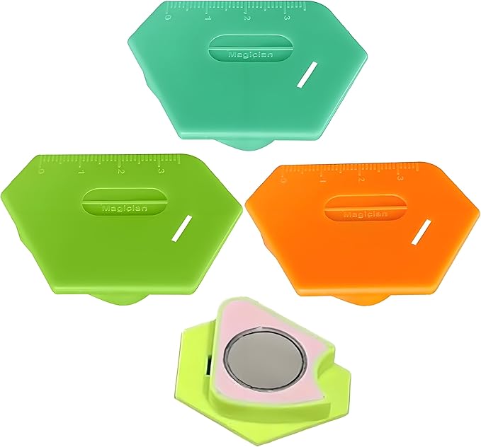 3 PCS Magnetic Seam Guide for Sewing Machine, 2025 Upgraded Multifunctional Polygonal Hemmer Seam Guide with Scale, Sewing Accessories Supplies Tool