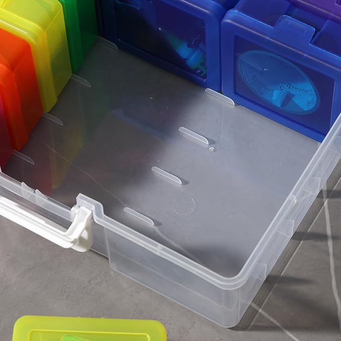 Plastic Storage Box Arts & Crafts Storage Boxes & Organizers With Large Storage Box Small Rectangular Plastic Container For Craft Storage (18 Pack Small -Color)
