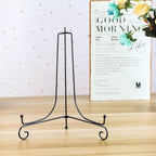 (2 Pack) Iron Display Stand, Black Iron Easel Plate Display Photo Holder Stand, Displays Picture Frames, Cookbooks, Decorative Plates, Tablets and Art 10 Inch