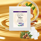 2lbs Shea Butter Soap Base for soap making, with Goats Milk/Honey/Shea Butter/Aloe Vera/Oatmeal Milk/Coconut Oil/Cocoa Butter/White Glycerin, Moisturizing Melt and Pour Soap Base