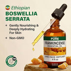 KUKKA Frankincense Essential Oils - 4 Fl Oz - for Hair, Skin, Diffuser, Aromatherapy & DIY Soap Making Scent