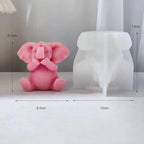 Elephant Animal Resin Casting Mold - 3D Silicone Mold for Candle Making & Home Decor