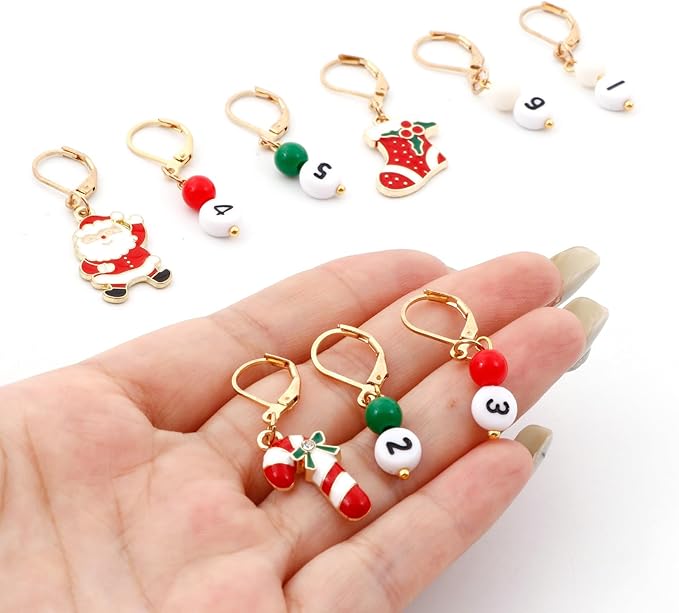 DoreenBeads Stitch Markers for Crocheting and Knitting, Alloy Enamel Crochet Marker Crochet Gifts for Knitting Weaving Sewing Accessories Quilting Jewelry Making
