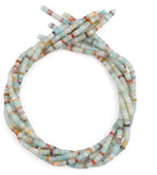 Natural Amazonite Spacer Beads Caps Loose Semi Gemstone for Beading Jewelry Making 4mmx2mm 38cm