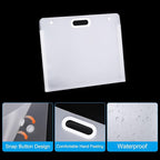 PATIKIL 17 x 14 Inch Plastic Art Portfolio, Large Art Storage Bag with Handles, Waterproof Folder Container for Artwork Drawing Sketch Poster Photography Diamond Painted, Clear White