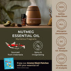 Gya Labs Nutmeg Essential Oil - 0.34 Fl Oz - for Hair, Skin, Diffuser, Aromatherapy & DIY Candle Making Scent