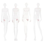 ULTNICE 4pcs Plastic Drawing Template Ruler Set Woman Sewing Patterns Curve Rulers Sketching Templates Ruler for Women Sewing Patchwork