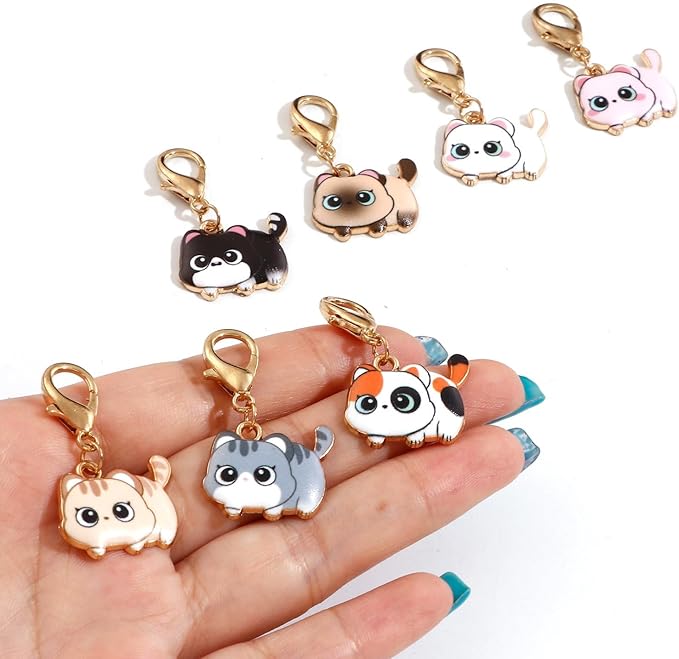 DoreenBeads Stitch Markers for Crocheting and Knitting, Alloy Enamel Crochet Marker Crochet Gifts for Knitting Weaving Sewing Accessories Quilting Jewelry Making